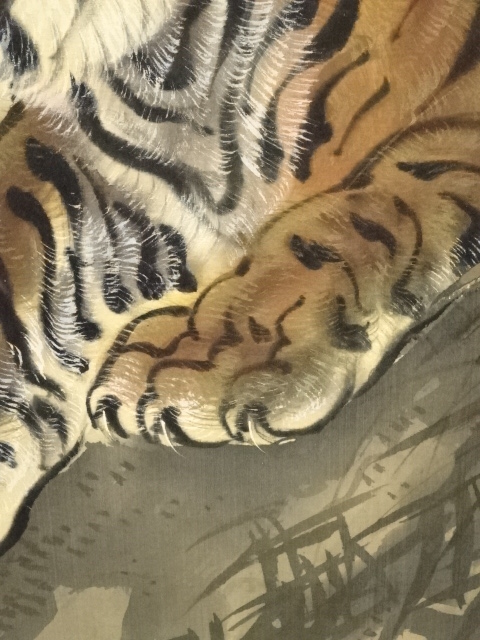 道具 ] - 道具 鳳山筆 猛虎図 肉筆絹本掛軸 | ネットショップ圭